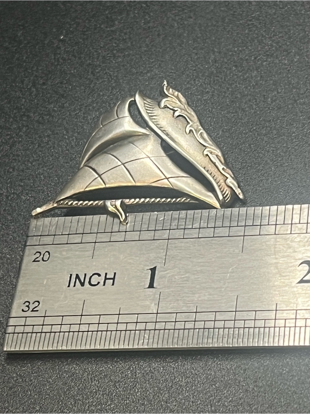 Vintage tested sterling silver west germany sailboat brooch nautical pin - Picture 6 of 7